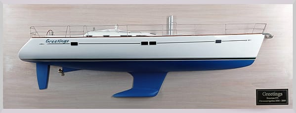 Beneteau 473 custom half model with deck details
