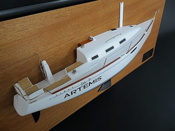 Beneteau First 36.7 half model with deck details