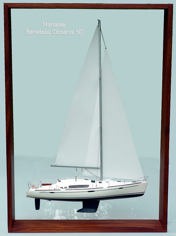 Beneteau Oceanis 50 "Manatee" Framed Model built by Abordage