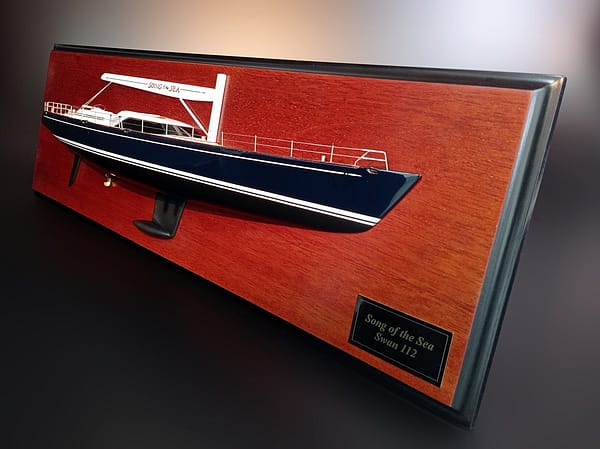 Nautor's Swan 112 custom half model with deck details
