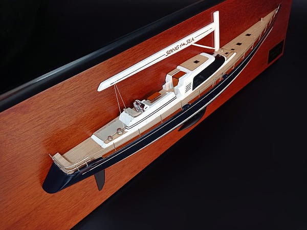 Nautor's Swan 112 custom half model with deck details